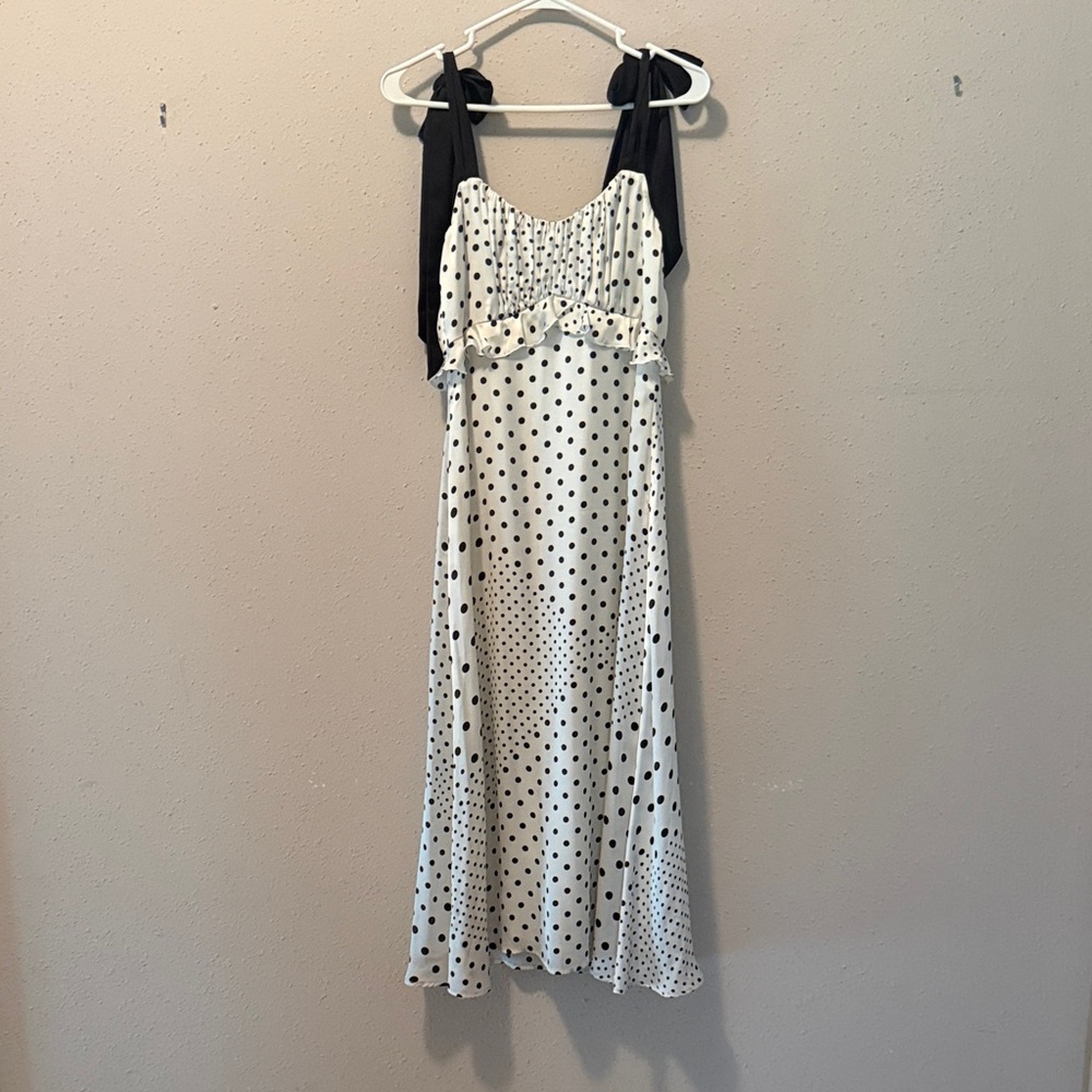 Trixxi Black and White Polka Dot Dress